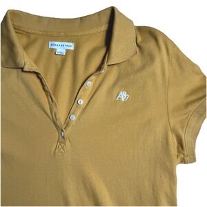 Y2K 90'S Aeropostale Womens XL Polo Shirt Gold Embroidered Logo Short Sleeve Top